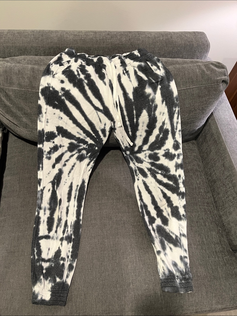 Worn twice Ultra Flirt Blue & White Tie-Dye Joggers